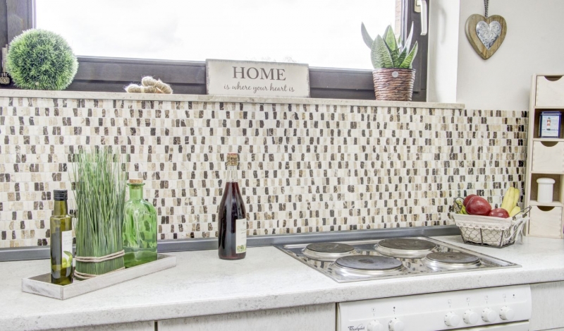 Mosaico Mármol Piedra Natural Palillos beige Alfombra Crema Marfil Dark Emperador honed MOSSopo-M10-VH21_f
