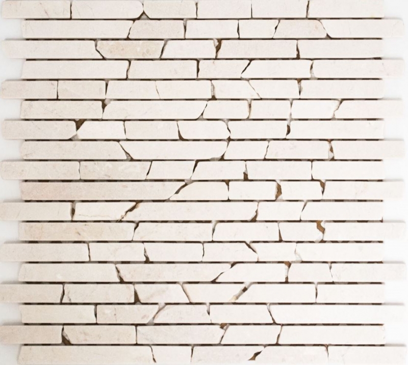 Mosaico de mármol piedra natural blanco Ladrillo Botticino Anticato cocina splashback MOS40-0102_f