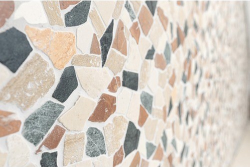 Mosaico de mármol piedra natural crema beige rojo verde cantera Ciot Random MOS44-1204_f