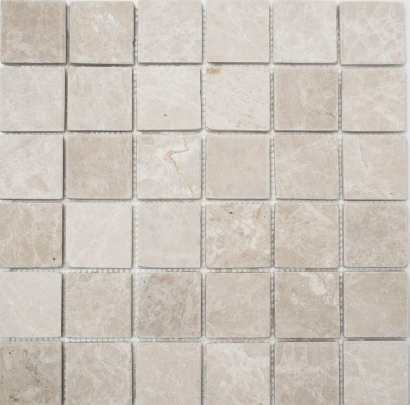 Mosaico de mármol piedra natural marfil Botticino Antique Marble MOS36-0106_f