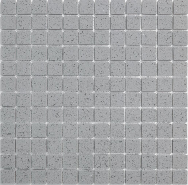 Azulejos de mosaico de cuarzo compuesto de piedra artificial gris MOS46-ASM23_f
