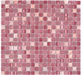 Mosaico de azulejos translúcido rosa cristal mosaico de piedra rosa BAÑO WC cocina PARED MOS92-1002_f