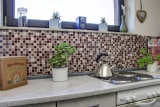 Mosaico de azulejos de cocina splashback autoadhesiva piedra beige marrón mosaico de vidrio de piedra beige marrón emperador MOS200-4M352_f