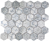 Mosaico de cerámica hexágono azul azulejos de mosaico pared azulejos backsplash cocina cuarto de baño MOS11H-0004_f