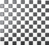 Mosaico de cerámica RUTSCHSICHER tablero de ajedrez negro blanco mate MOS18-0305-R10_f