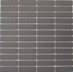Mosaico de azulejos de cerámica barras de color marrón sin esmaltar MOS24-CUST051_f
