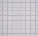 Mosaico de azulejos de vidrio blanco mosaico azulejo pared azulejo backsplash cocina cuarto de baño MOS50-0101_f