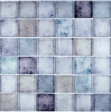 Mosaico de vidrio azul violeta mezcla iridiscente mosaico azulejos pared azulejo backsplash cocina baño MOS88-0411_f