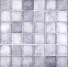 Mosaico de vidrio mezcla gris mosaico azulejo pared azulejo backsplash cocina baño - MOS88-0020_f