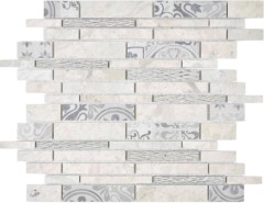 Composite mármol/cerámica mezcla gris 2F mosaico azulejo pared azulejo backsplash cocina baño MOS180-C0727G_f