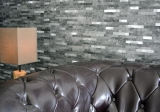 Vinilo compuesto efecto piedra Negro Cuarzo/Plata mosaico azulejo pared azulejo backsplash cocina baño MOS200-22BS_f