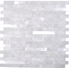 Vinilo compuesto efecto piedra Cemento gris/plata mosaico azulejo pared salpicadero cocina baño MOS200-4GS_f
