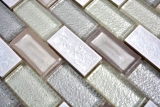 Muestra de mano mosaico azulejo translúcido cerámica blanco ladrillo vidrio mosaico cristal cerámica blanco antiguo MOS83IC-0121_m