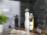 Mosaico de azulejos de pizarra de piedra natural Ladrillo antracita Negro Jack MOS34-0208_f