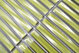 Muestra de mano mosaico azulejo cerámica mosaico varillas verde claro moteado brillante pared cocina baño MOS24-CS16_m