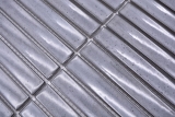 Muestra de mano mosaico azulejo cerámica mosaico varillas gris moteado brillante pared de baño MOS24-CS26_m