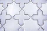 Muestra de mano mosaico azulejo cerámica mosaico combi mix gris mate azulejo backsplash cocina MOS13-SXS05_m