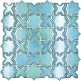 Estrella mosaico azulejo de cerámica mosaico verde vintage brillante cocina splashback baño - MOS13-SXS10