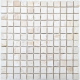 Mármol mosaico piedras blanco crema azulejo espejo baño WC ducha suelo - MOS40-T23W