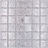 Azulejo de mosaico de cerámica Azulejos de mosaico plata martillado Azulejo backsplash cocina MOS16-0207