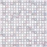 Mosaico de vidrio mosaico azulejo retro aspecto madera crema marrón claro ornamento MOS78-W79