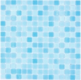 Azulejos de mosaico mosaico de vidrio Classic Mix mezcla de vidrio azul claro 4F pegado con papel mosaico de piscina mosaico de piscina MOS210-PA331_f