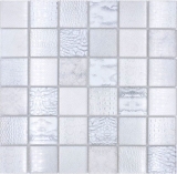Mosaico azulejos mosaico de vidrio Forest blanco cocina splashback azulejo backsplash MOS78-W18_f