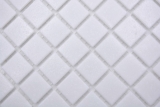 Muestra de mano mosaico azulejo mosaico de vidrio Classic Uni vidrio uni blanco papel-bonded piscina mosaico de la piscina MOS200-A01_m