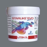 Litokol STARLIKE EVO 130 GRIGIO ARDESIA antracita junta adhesiva de resina epoxi Cubo de 5 kg