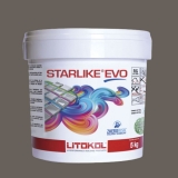 Litokol STARLIKE EVO 232 CUOIO marrón oscuro II Junta adhesiva de resina epoxi Cubo de 5 kg