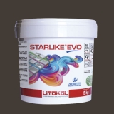 Litokol STARLIKE EVO 235 CAFFE marrón oscuro III resina epoxi adhesiva junta cubo 5kg