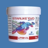 Litokol STARLIKE EVO 330 BLU AVIO azul I Junta adhesiva de resina epoxi Cubo de 5 kg