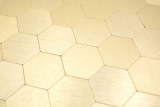 Muestra de mano mosaico azulejo autoadhesivo mosaicos hexagonal metal oro cocina pared MOS200-4GHX_m