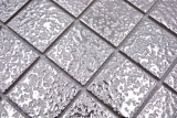 Muestra de mano mosaico azulejo cerámica mosaico uni plata martillado azulejo backsplash cocina MOS16-0207_m