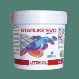 Litokol STARLIKE EVO 430 VERDE PINO verde III Mortero de rejuntado adhesivo de resina epoxi Cubo de 5 kg