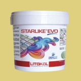Litokol STARLIKE EVO 600 GIALLO VANIGLIA amarillo Mortero adhesivo de resina epoxi Cubo de 2,5 kg
