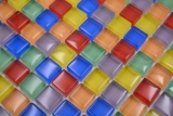 Muestra de mano mosaico azulejo de vidrio mosaico mezcla colorido rojo azul amarillo verde azulejo espejo baño MOS88-XC123_m