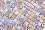 Muestra de mano mosaico azulejo de vidrio mosaico combi retro biscuit colorido azulejo espejo baño MOS78-RB83_m