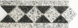 Borde de mosaico Borde Padang piedra natural gris negro 8x20 cm Artículo 860/BT