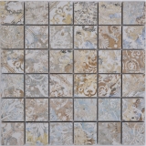 Mosaico de cerámica gres porcelánico multicolor mate pared suelo cocina baño ducha MOS14-47CS