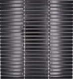 Cerámica mosaico mosaico varillas negro brillante pared cocina baño ducha MOS24-CG21