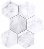 Azulejos de mosaico de piedra natural mármol blanco mate pared suelo cocina baño ducha MOS42-HX142