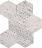 Mosaico de piedra natural azulejos terraza travertino blanco gris mate pared suelo cocina baño ducha MOS42-HX147