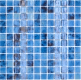 Piscina mosaico piscina mosaico de vidrio azul iridiscente brillante pared suelo cocina baño ducha MOS220-P56255_f