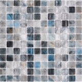 Piscina mosaico piscina mosaico de vidrio gris antracita iridiscente pared suelo cocina baño ducha MOS220-P56256_f