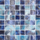 Piscina mosaico piscina mosaico de vidrio mosaico azul real iridiscente brillante pared suelo cocina baño ducha MOS220-P56384_f