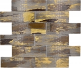 Azulejo de mosaico de vidrio negro con oro brillante pared cocina baño ducha MOS88-SW01_f