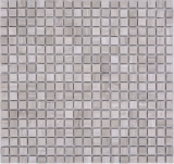 Mosaico de piedra natural de mármol gris mate pared piso cocina baño ducha MOS38-15-2012_f