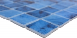Muestra de mano piscina mosaico piscina mosaico de vidrio mosaico azul iridiscente pared suelo cocina baño ducha MOS220-P56385_m