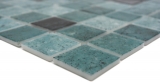 Muestra de mano piscina mosaico piscina mosaico de vidrio verde antracita iridiscente pared suelo cocina baño ducha MOS220-P56388_m